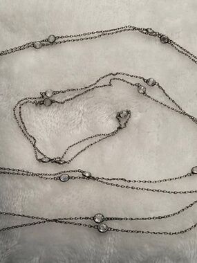 Antique Vintage Crystal Paste Necklace  Muff Chain GERMANY 1900’s